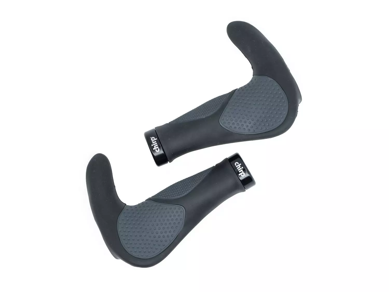 Chirp Touring Deluxe Gel Griffe Mit BarEnd | Schwarz Grau 3 Chirp Touring Deluxe Gel Griffe Mit BarEnd | Schwarz Grau